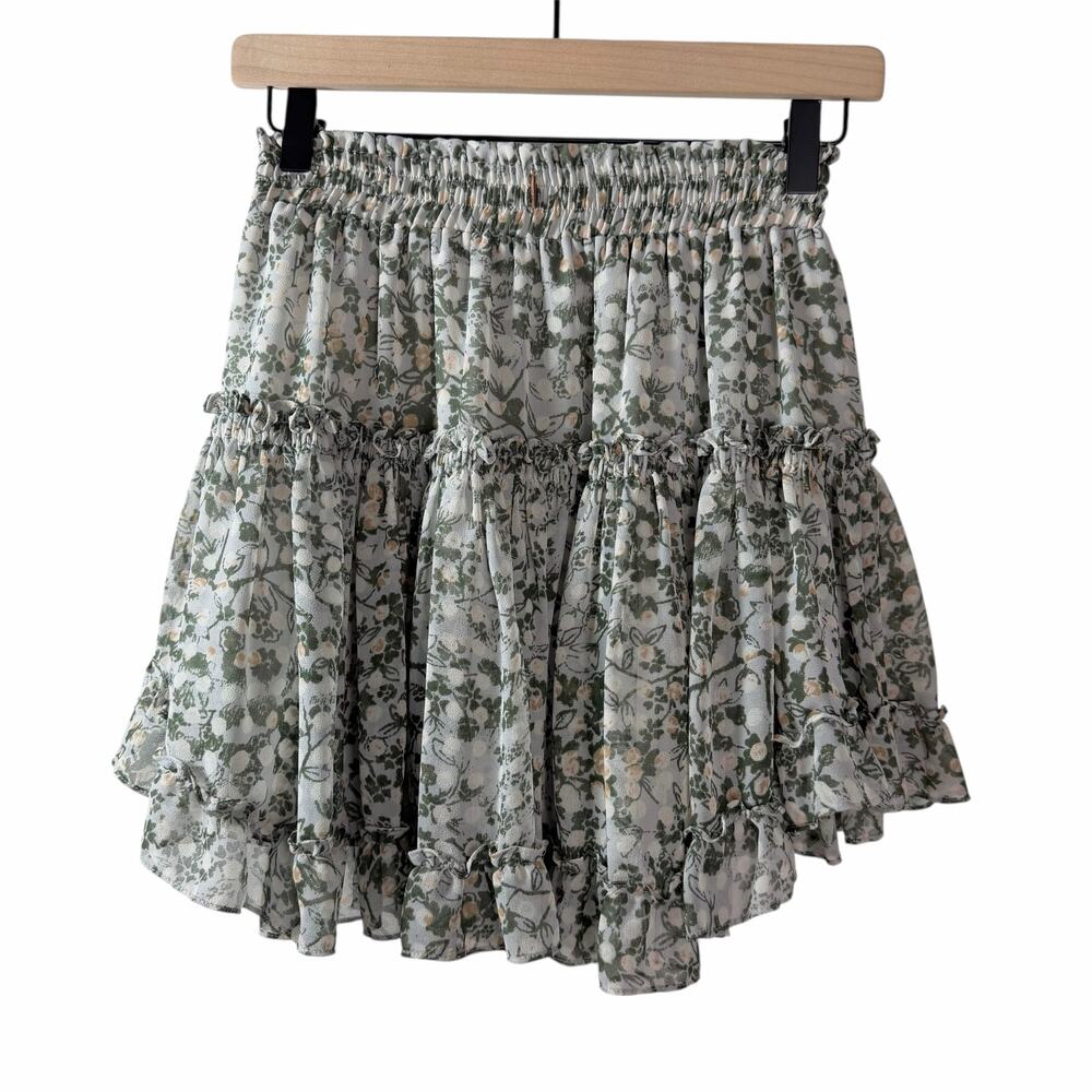 New MISA Los Angeles Marion Tiered Floral Mini Skirt Revolve Exclusive Size XS - Picture 4 of 8